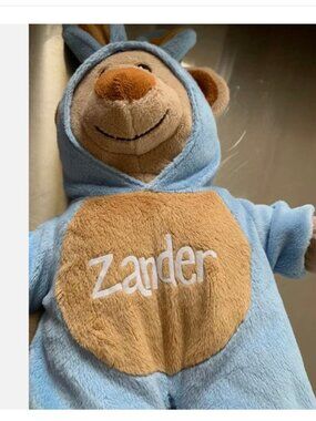 Plush Bear Wearing Easter Bunny Suit -Zander 17"